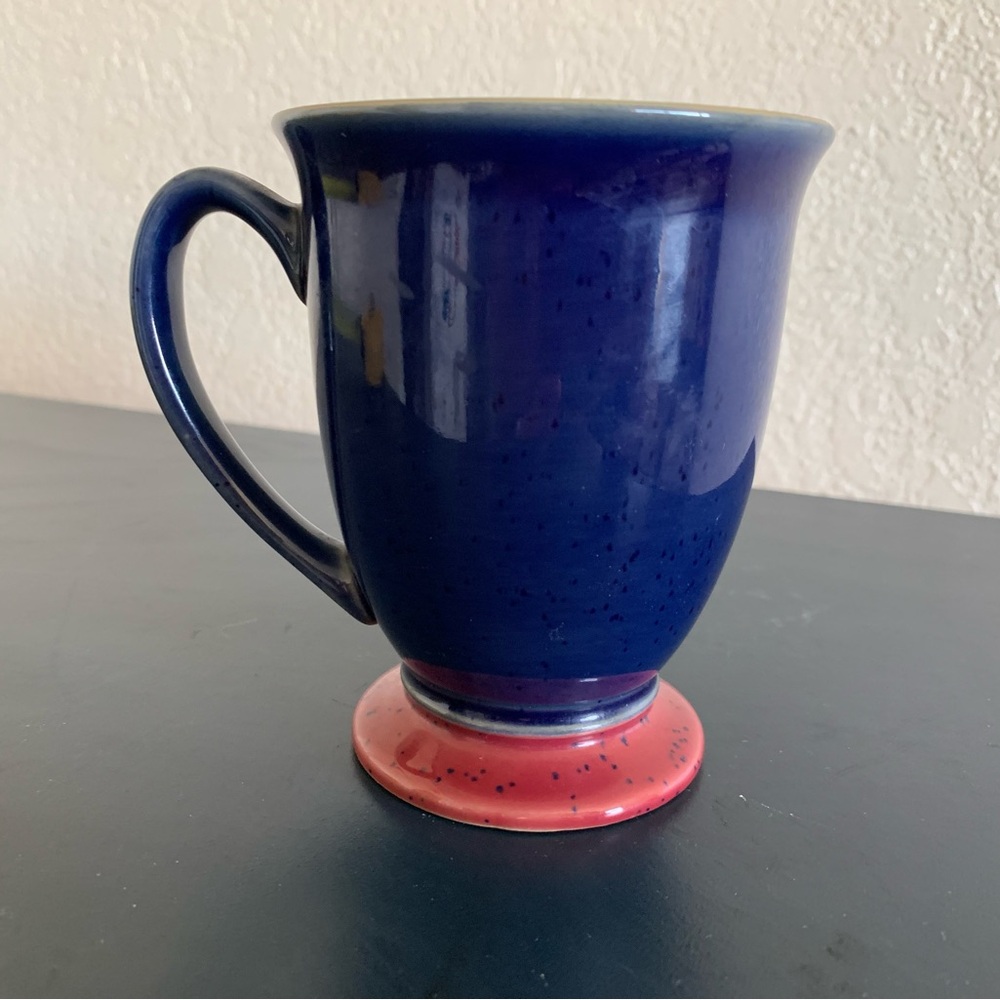 Denby HARLEQUIN - FOOTED MUG 4 1/4" BLUE/GREEN/RED